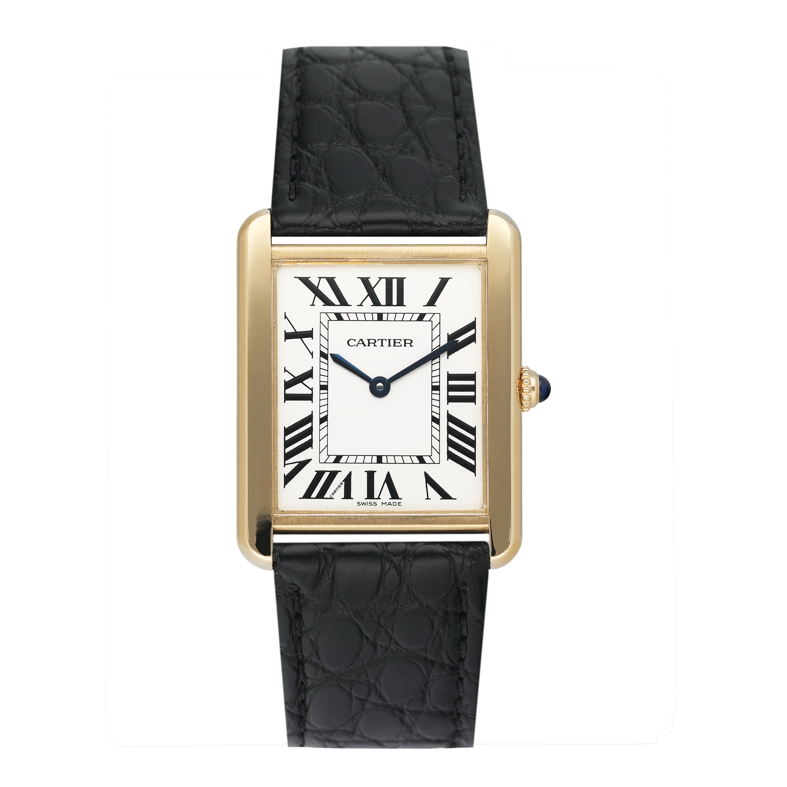Cartier Tank Solo W5200004 Large Size 18K Yellow Gold Mens – Phigora