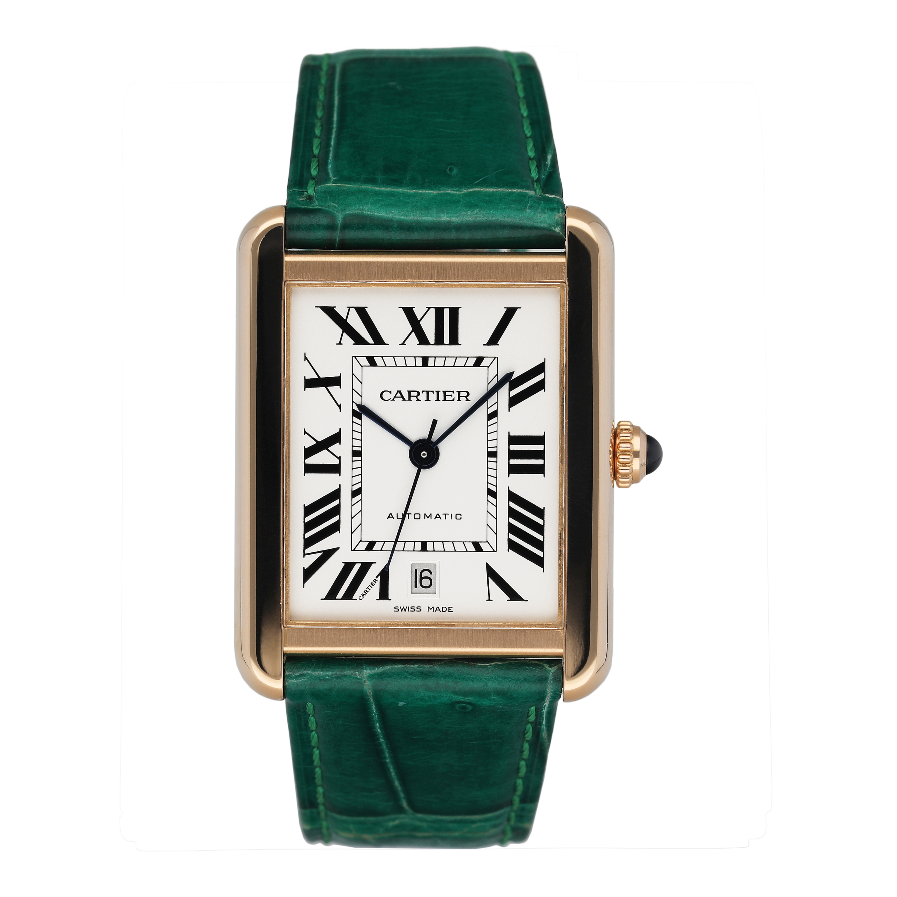 Cartier Tank Solo XL W5200026 18K Rose Gold Mens Watch Box Papers