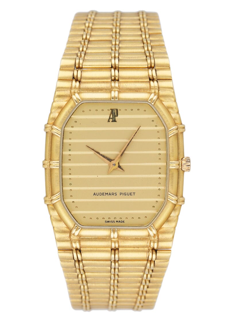 Audemars Piguet Bamboo 18k YG Champagne Mens Watch – Phigora - Main Image