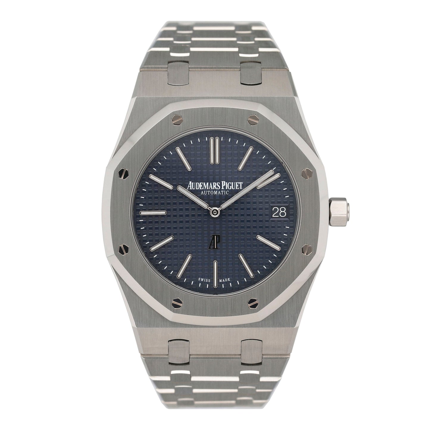 Audemars Piguet Royal Oak 15202ST Blue Dial Mens Watch Box Papers - Watches