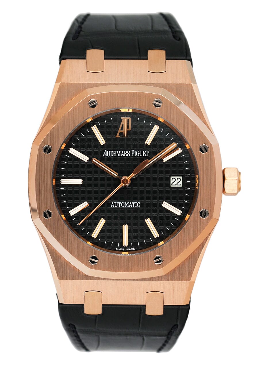 Audemars Piguet Royal Oak 15300OR Black Dial Mens Watch Box – Phigora