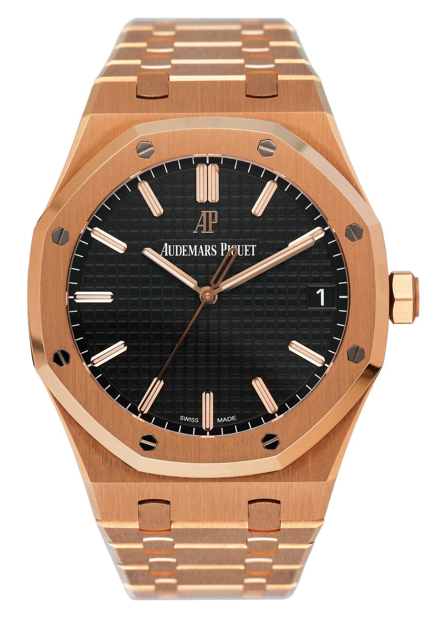 Audemars Piguet Royal Oak 15500OR Black Dial Mens Watch Box – Phigora