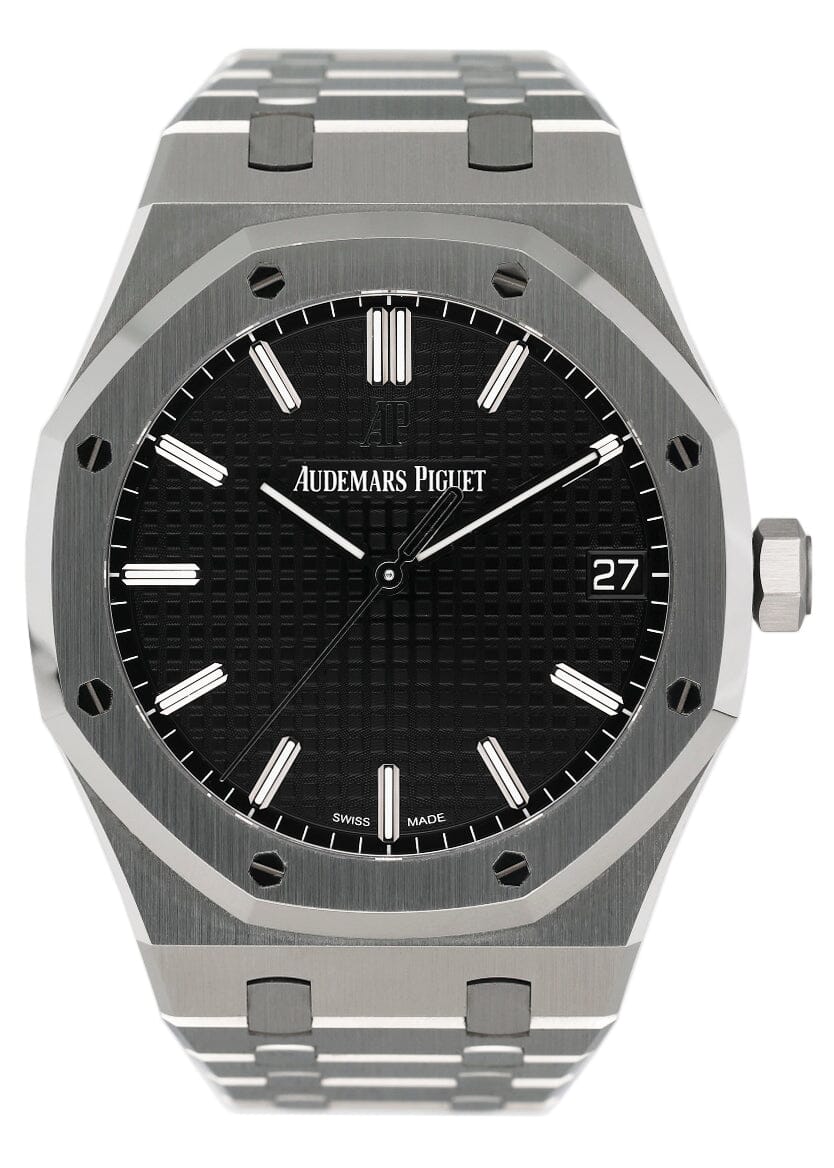 ペコポコ Audemars Piguet Royal Oak 15500ST Black Dial Mens Watch Box Papers