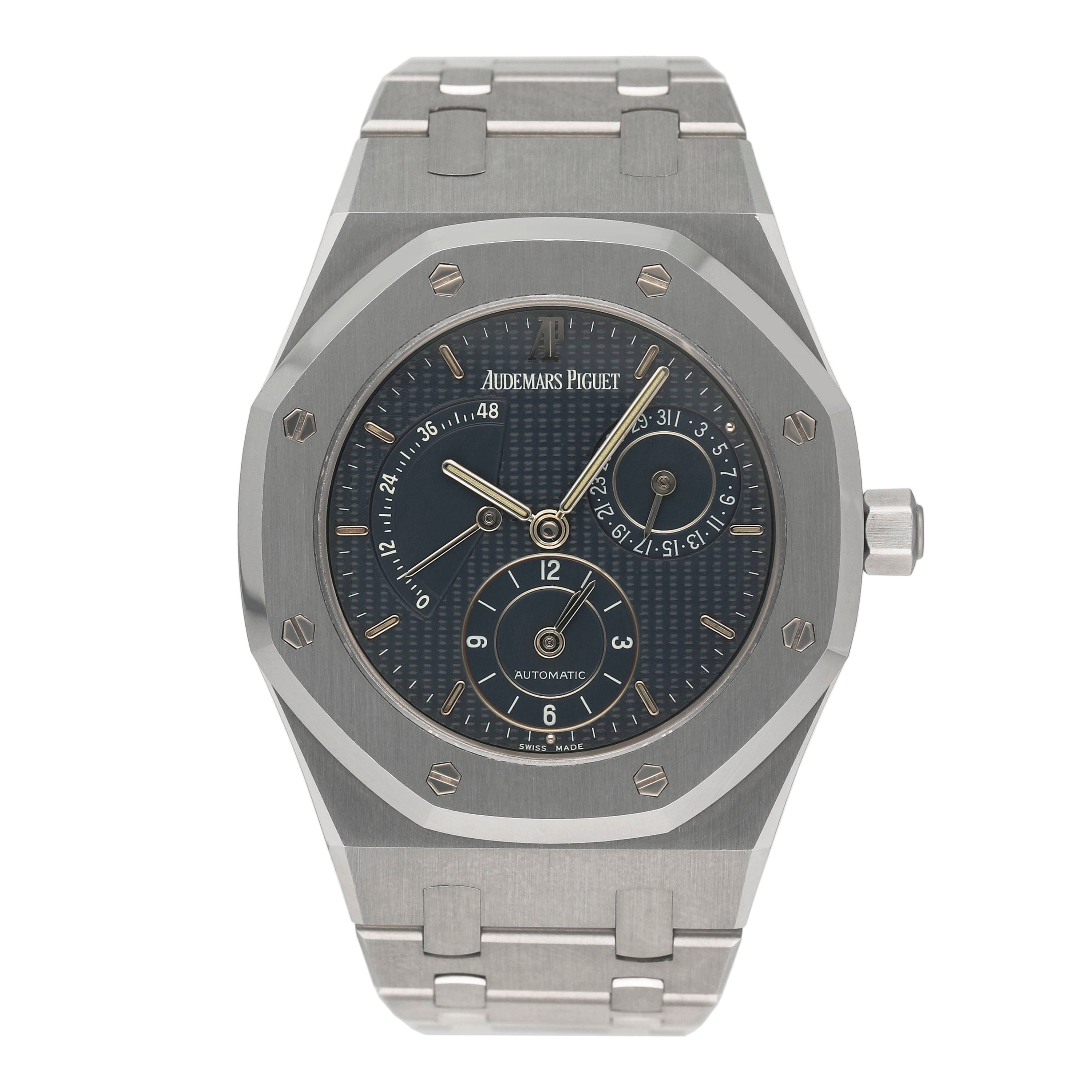 Audemars Piguet Royal Oak 25730ST Blue Dial Mens Watch Box Papers