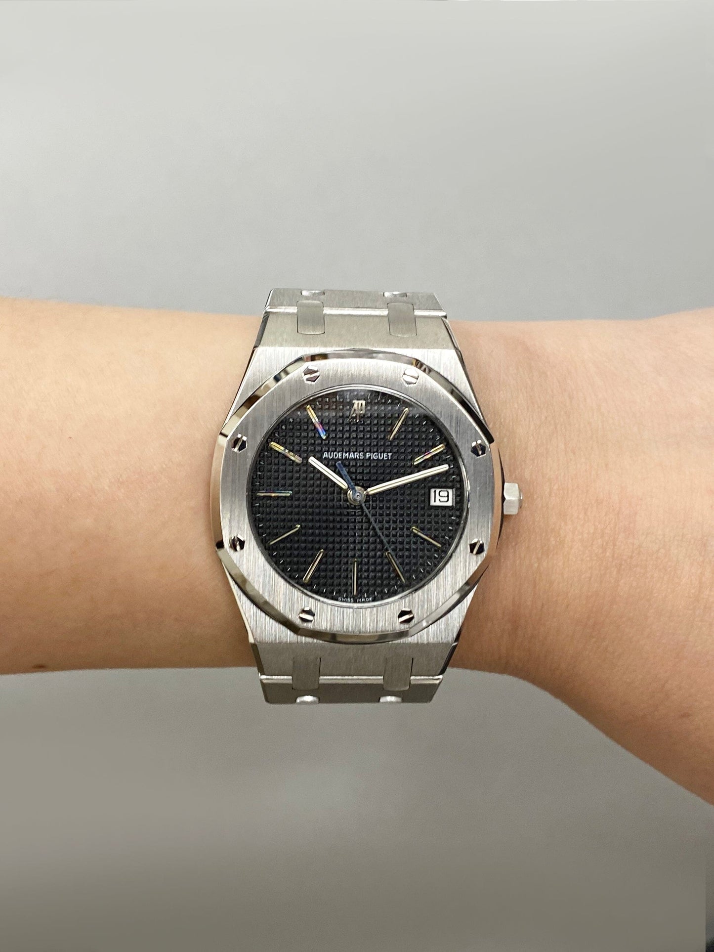 Audemars Piguet Royal Oak Black Dial Stainless Steel Mens Watch - Watches