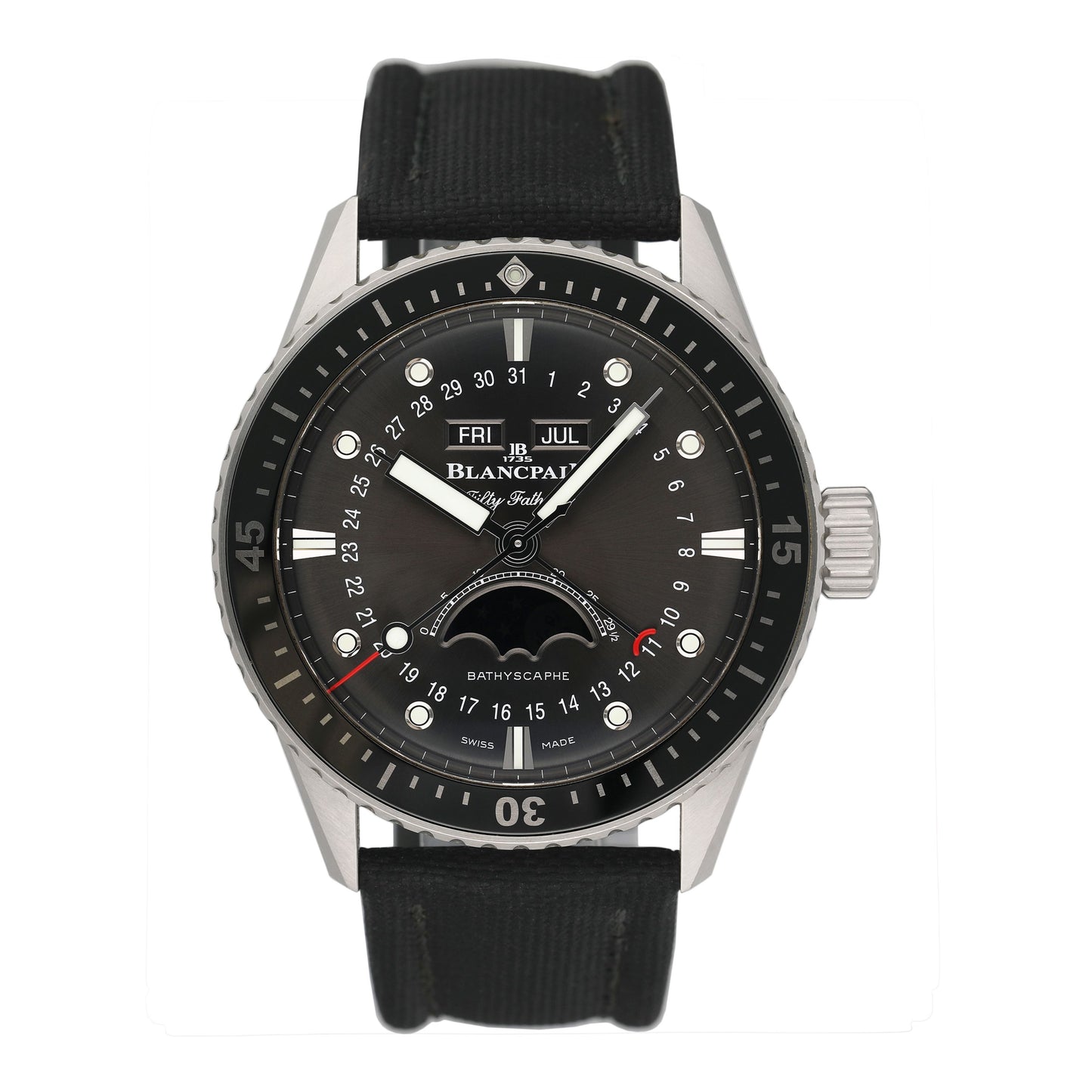 Blancpain Fifty Fathoms 5054-1110-B52A Grey Dial Mens Watch Box Papers