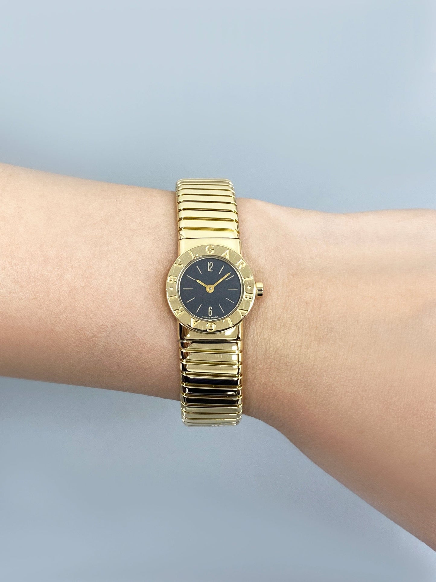 Bvlgari Tubogas BB 19 2T 18K Yellow Gold Ladies Watch - Watches