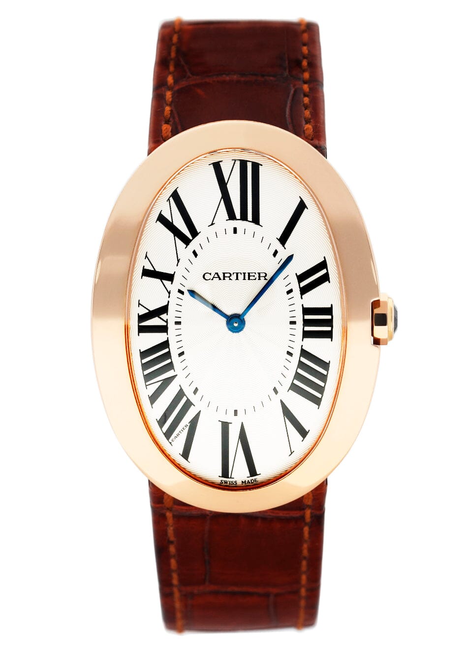 Cartier Baignoire W8000002 Silver Dial Mens Watch Box Papers – Phigora