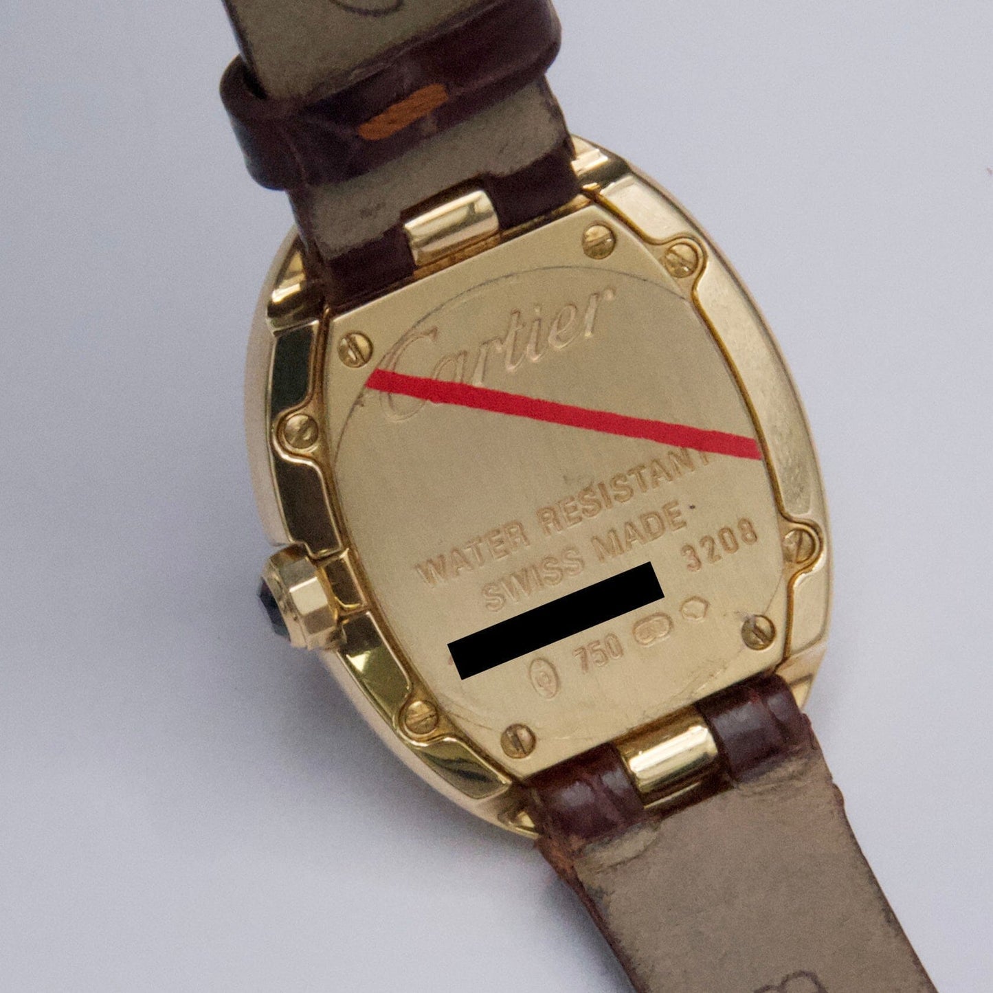 Cartier Baignoire W8000009 18K Yellow Gold Ladies Watch - Watches