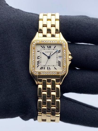 Cartier Panthere Large 883969 Diamond 18K Yellow Gold Watch