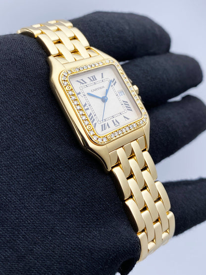 Cartier Panthere Large 883969 Diamond 18K Yellow Gold Watch