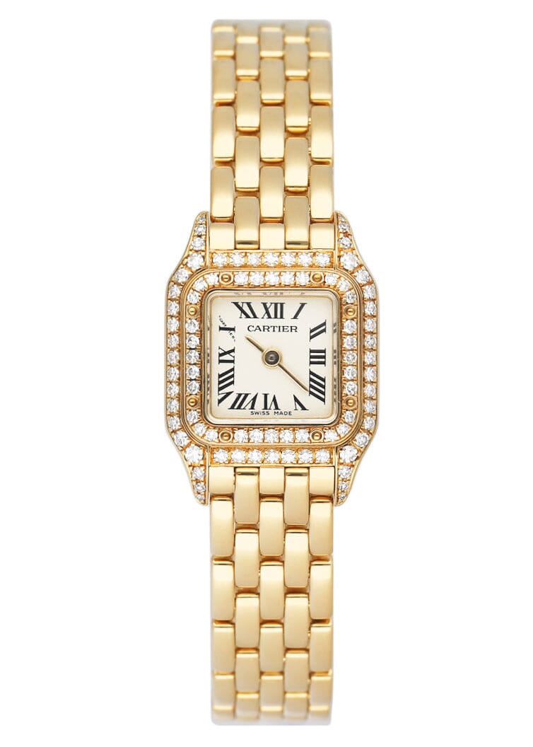 Cartier Panthere Mini WF3182B9 18K Yellow Gold Diamond Ladies