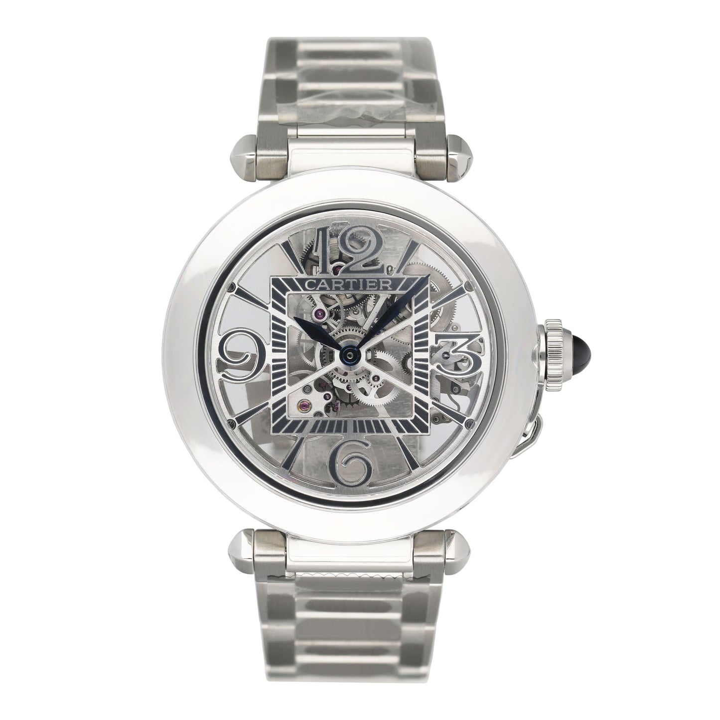 Cartier Pasha WHPA0007 Skeleton Steel Watch Box