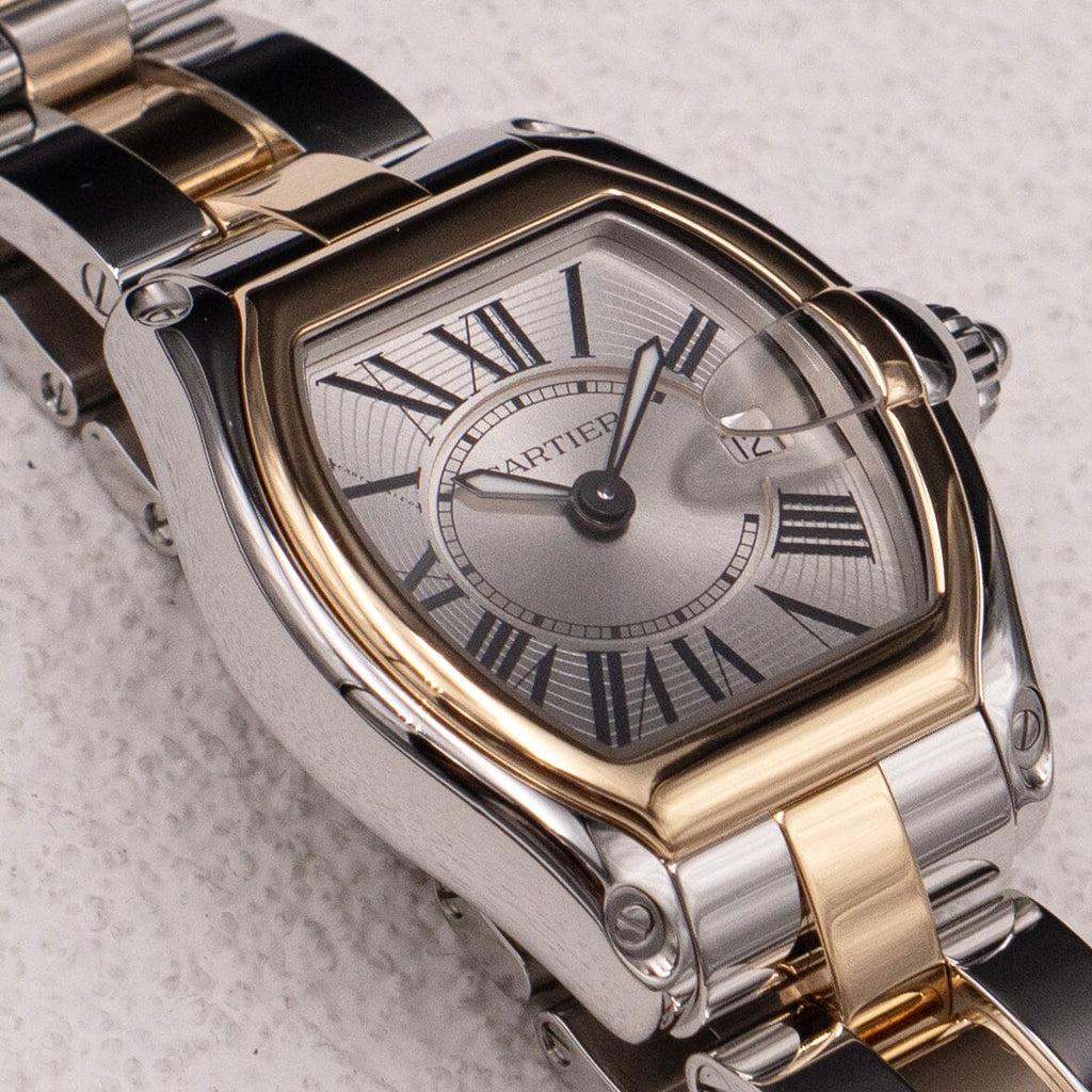 Cartier ロードスター LM W62025V 中古)CARTIER カルティエ ロードスター LM W62025V3（商品ID
