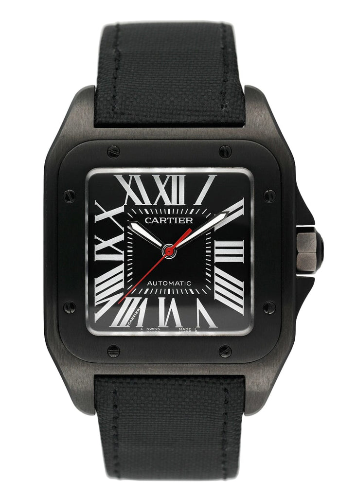 Cartier Santos-100 Large WSSA0006 Carbon Mens Watch Box Papers