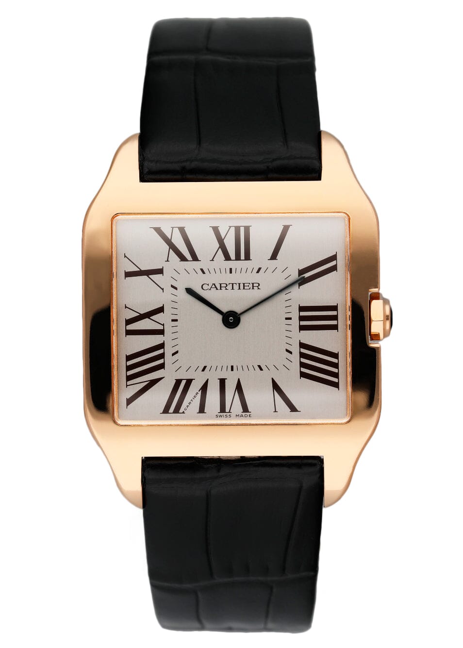 Cartier Santos Dumont W2006951 18K Rose Gold Mens Watch Box Papers