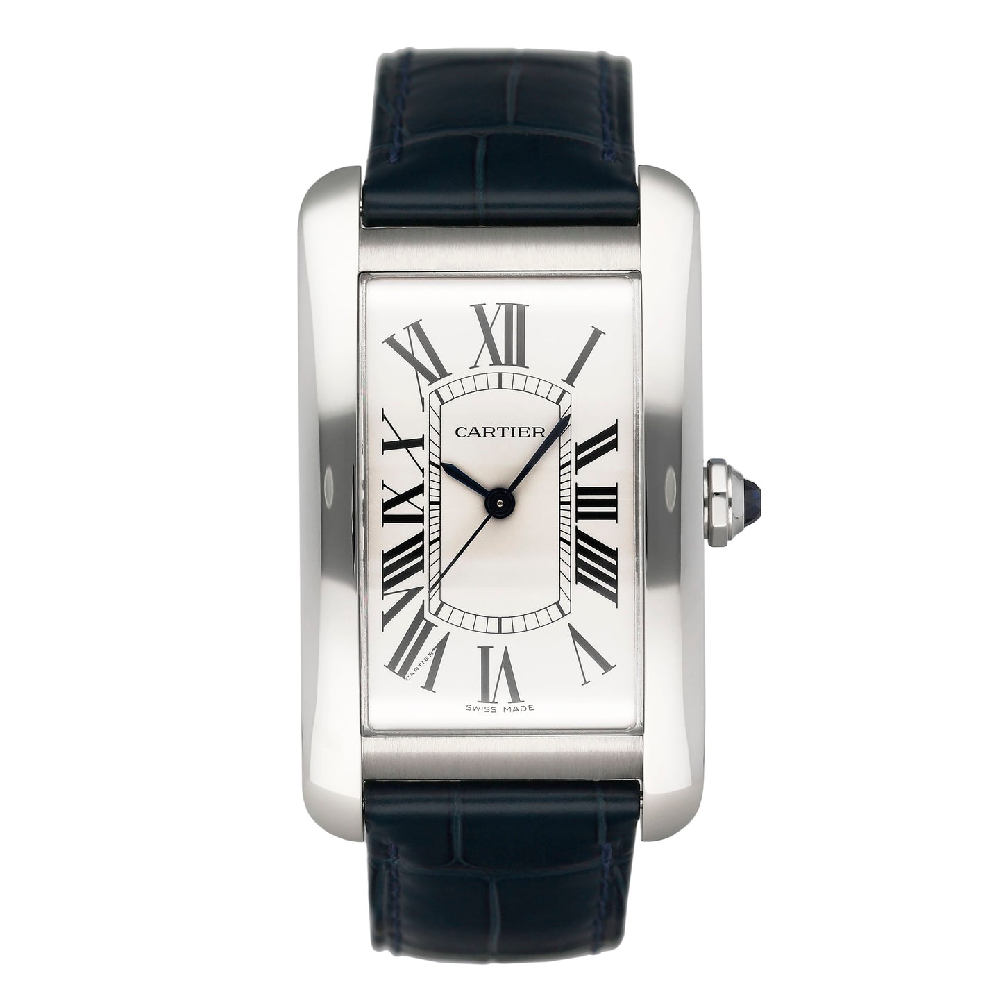 Cartier Tank Americaine Large WSTA0018 Steel Mens Watch Box Papers