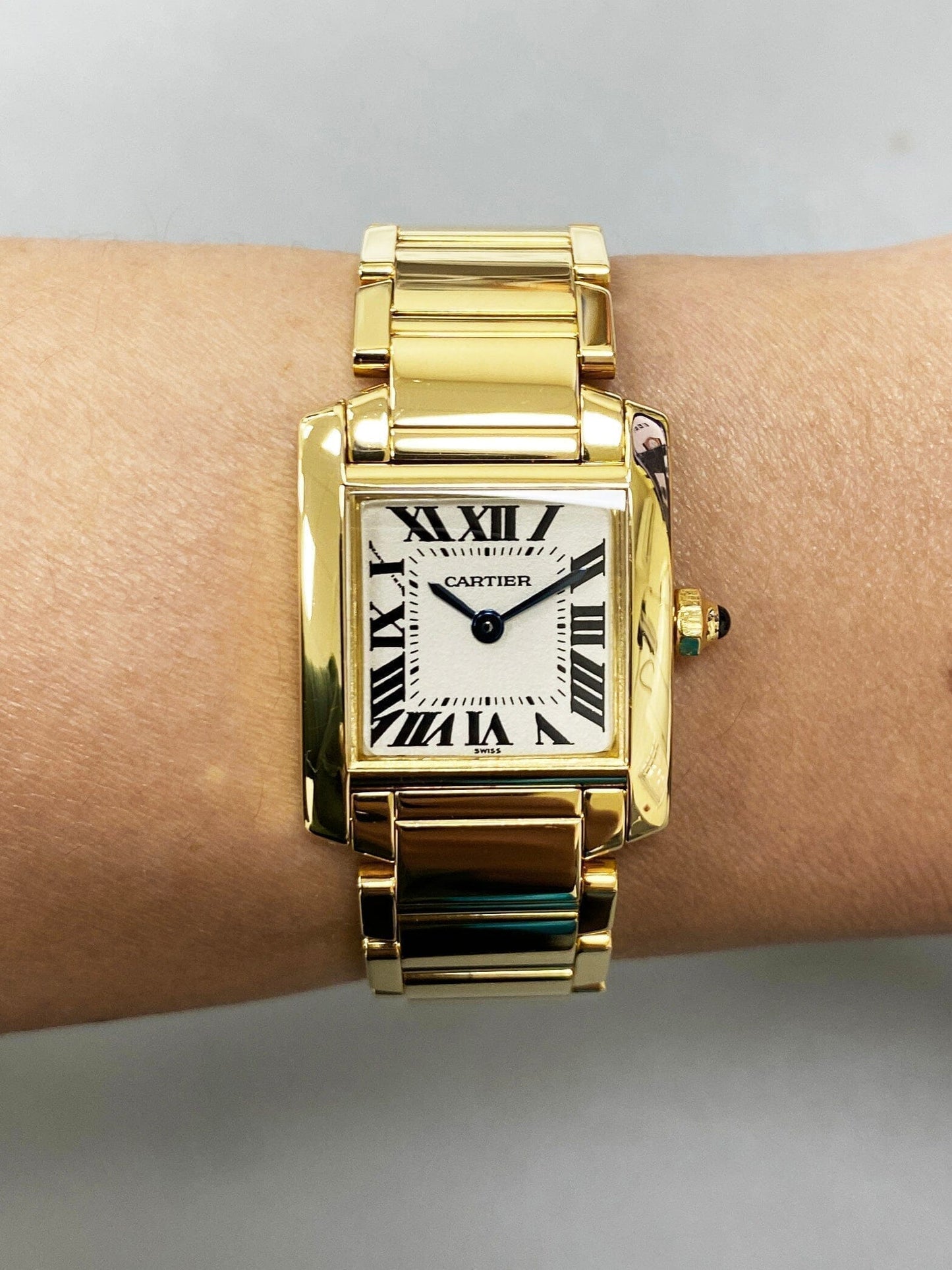 Cartier Tank Francaise W50002N2 Yellow Gold Ladies Watch Box Papers - Watches