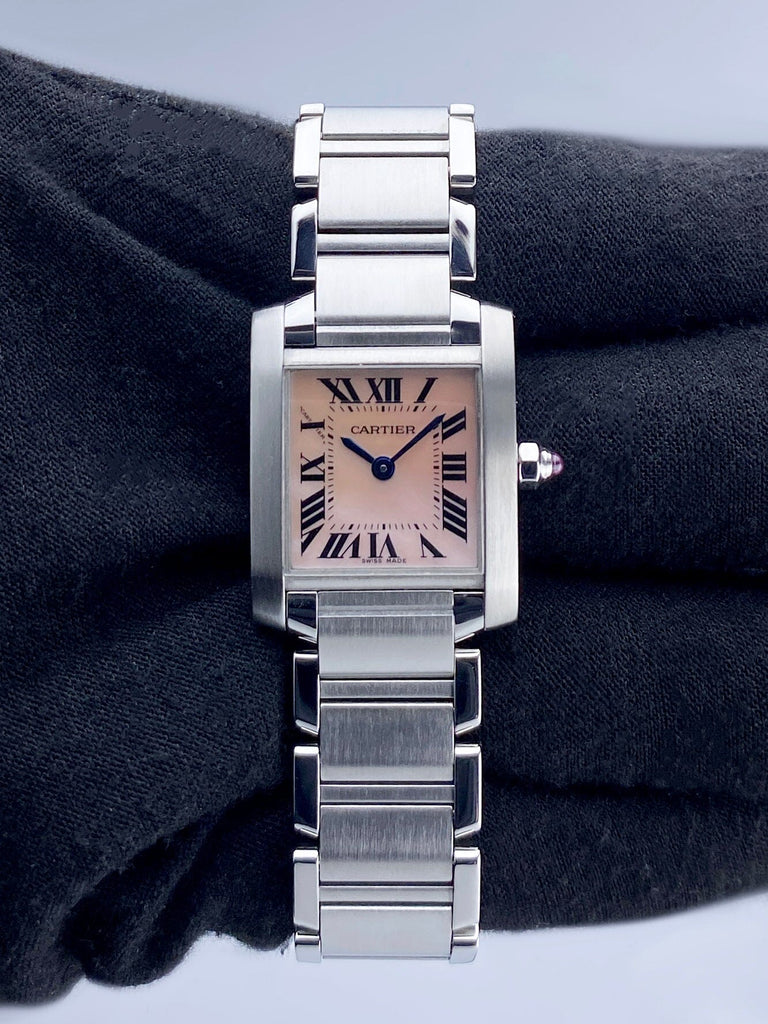 Cartier Tank Francaise W51028Q3 MOP Steel Ladies Watch