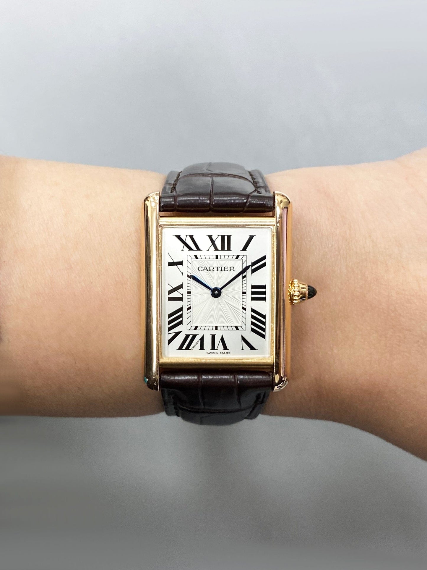 Cartier Tank Louis Large WGTA0011 18K Rose Gold Watch Box Papers - Watches