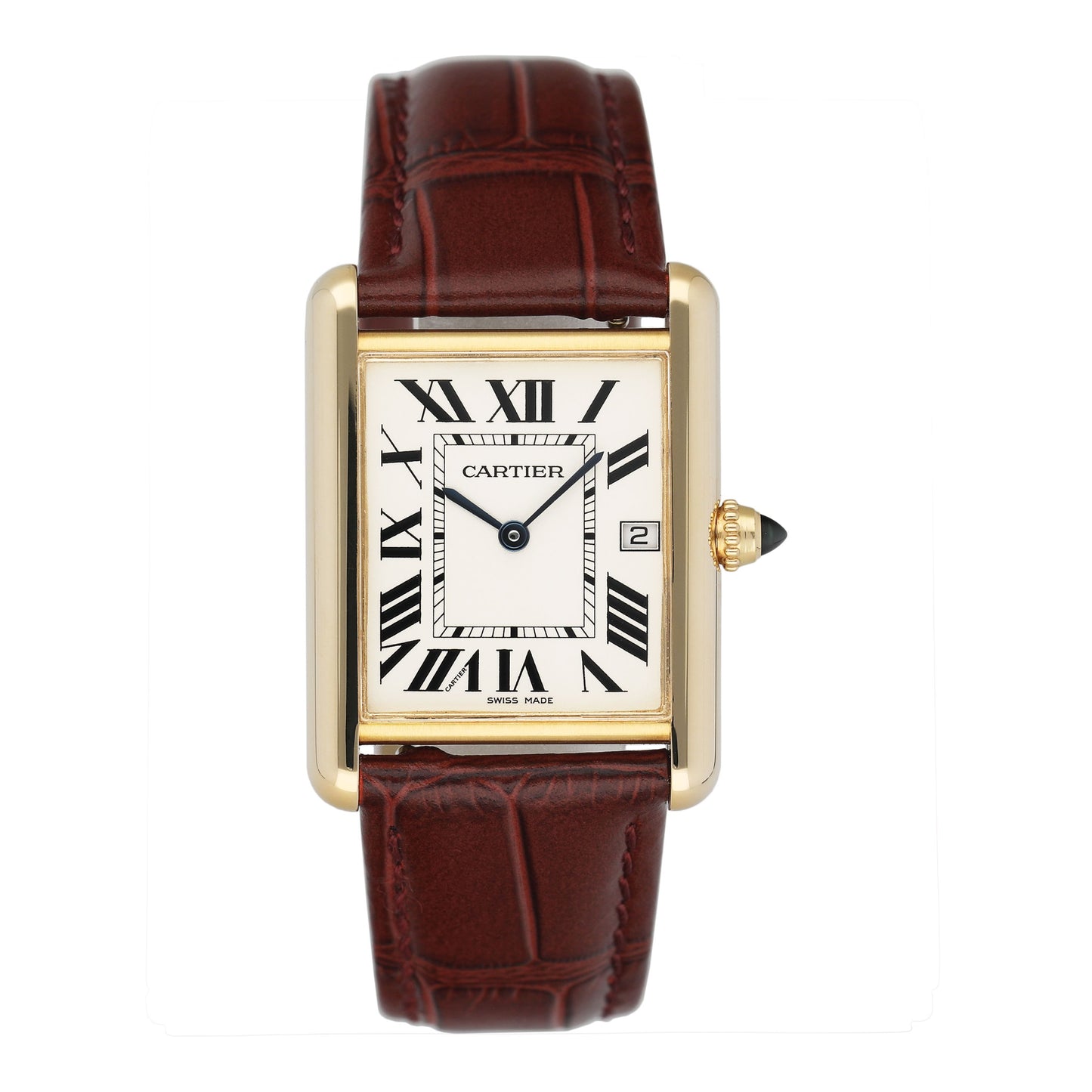 Cartier Tank Louis W1529756 18K Yellow Gold Mens Watch