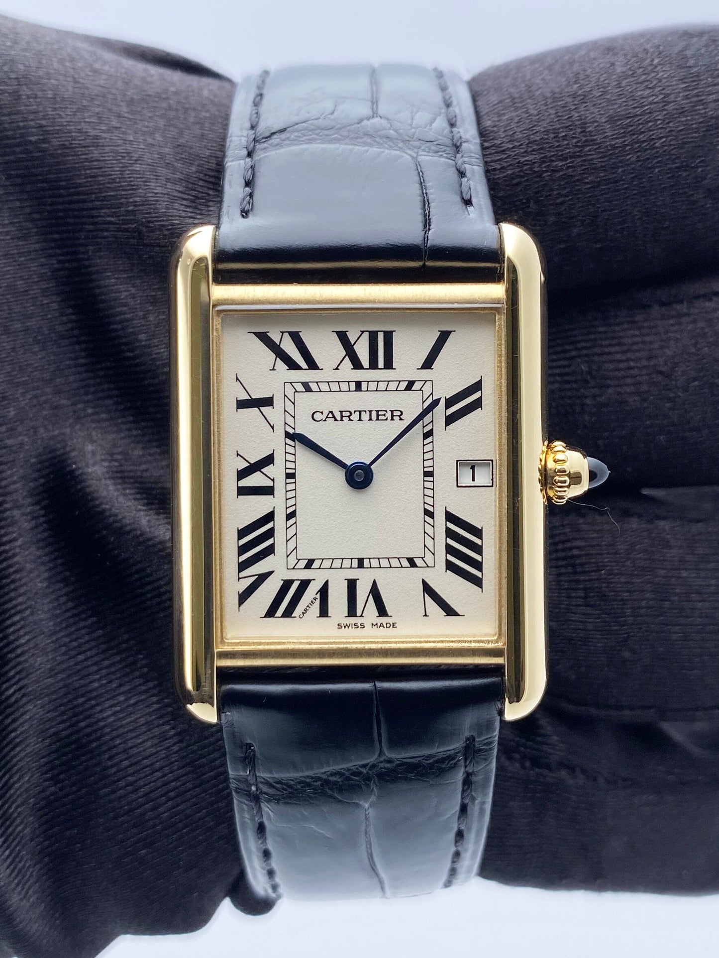 Cartier Tank Louis W1529756 18K Yellow Gold Mens Watch