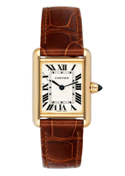 Cartier Tank Louis W1529856 18K Yellow Gold Ladies Watch Box Papers - Watches