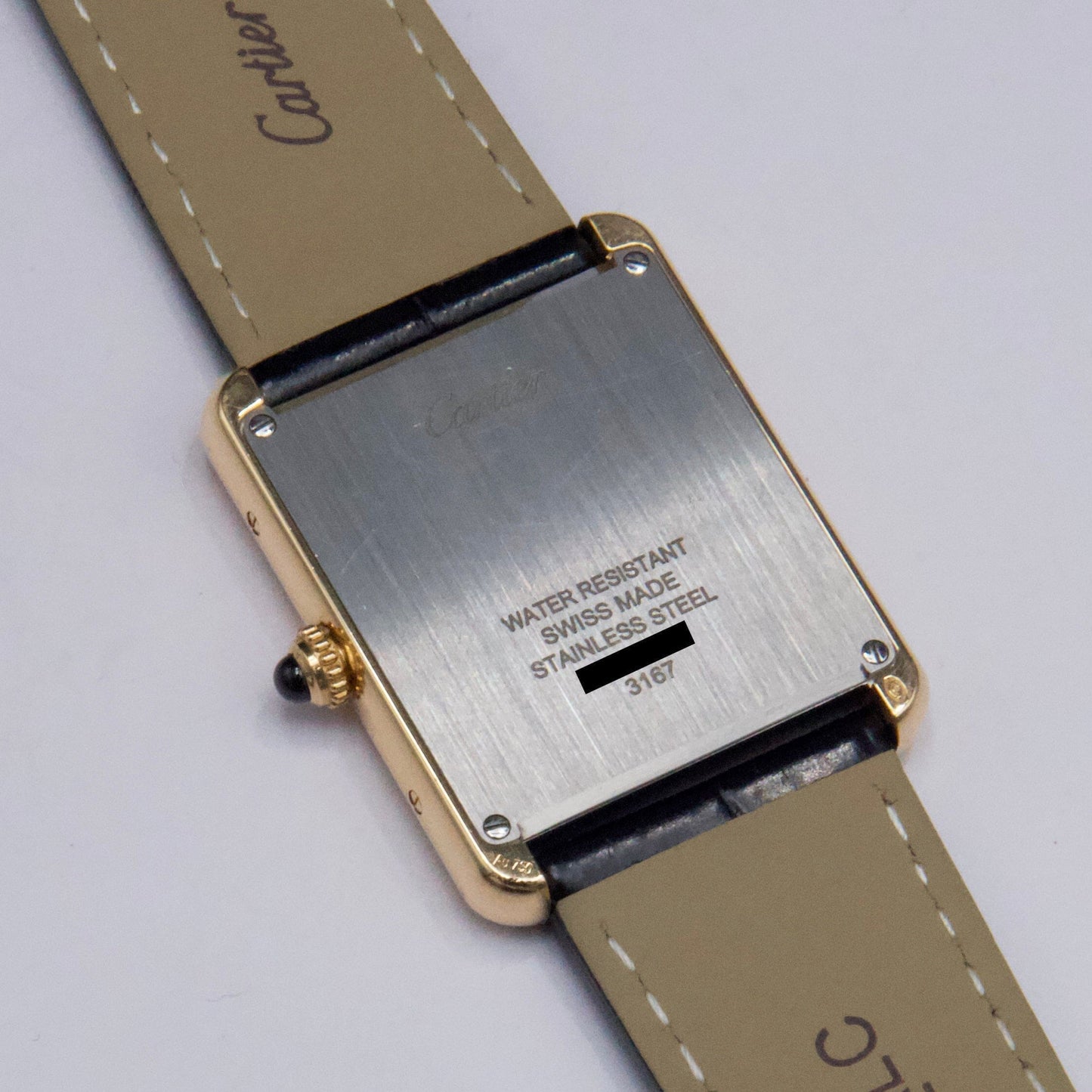 Cartier Tank Solo W5200004 Large Size 18K Yellow Gold Mens Watch - Watches