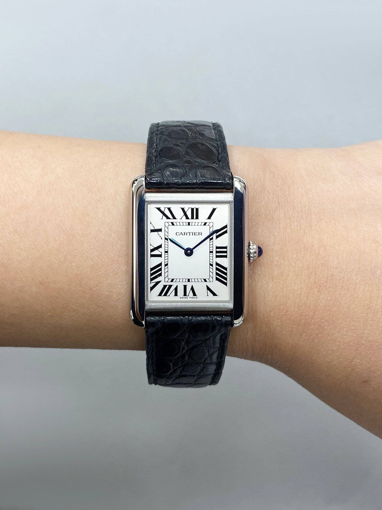 Cartier Tank Solo W5200005 Silver Dial Ladies Watch Box Papers - Watches