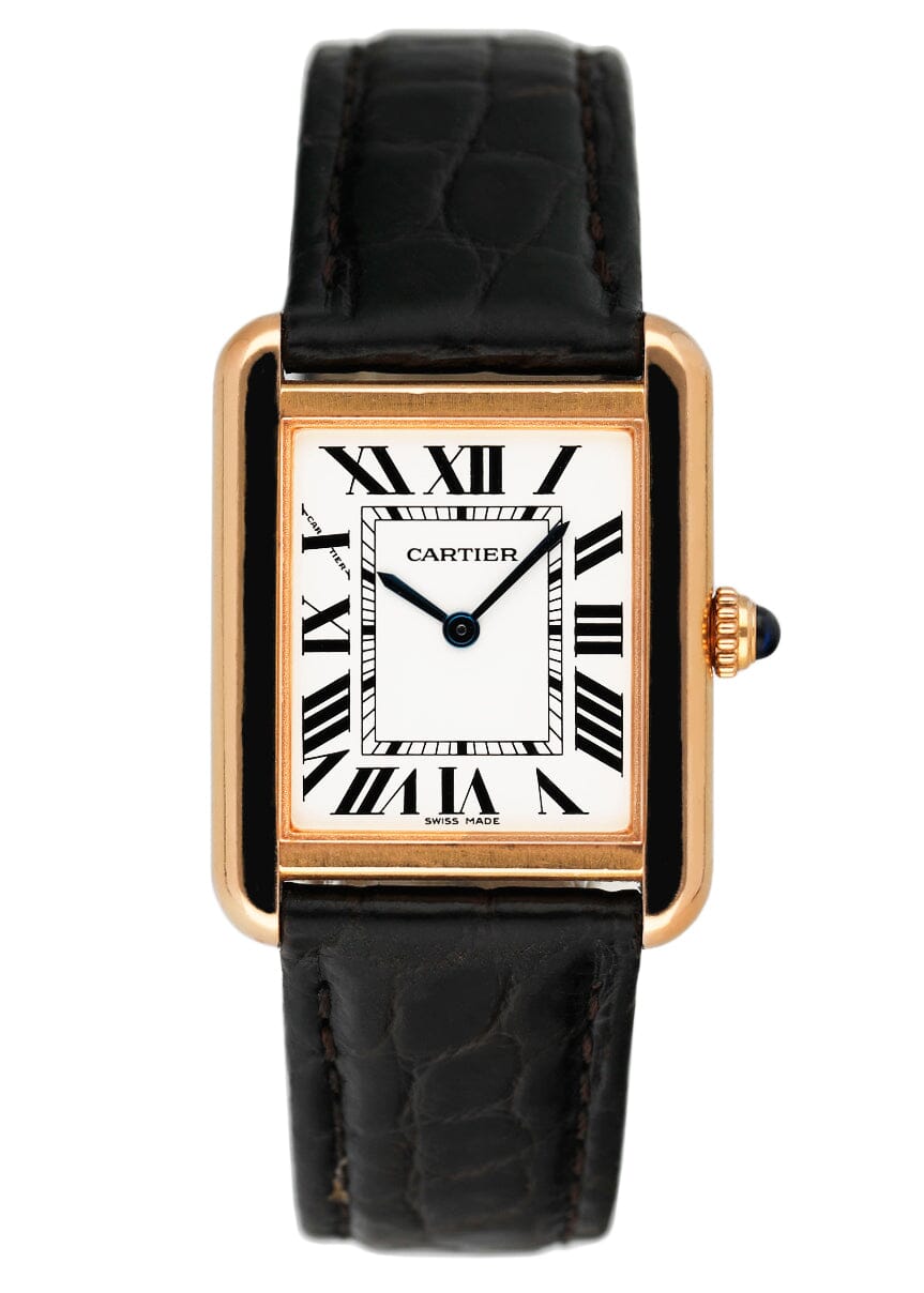 Cartier Tank Solo W5200024 18K Rose Gold Watch Box Papers