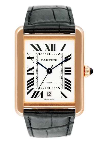 Cartier Tank Solo XL W5200026 18K Rose Gold Mens Watch - Watches