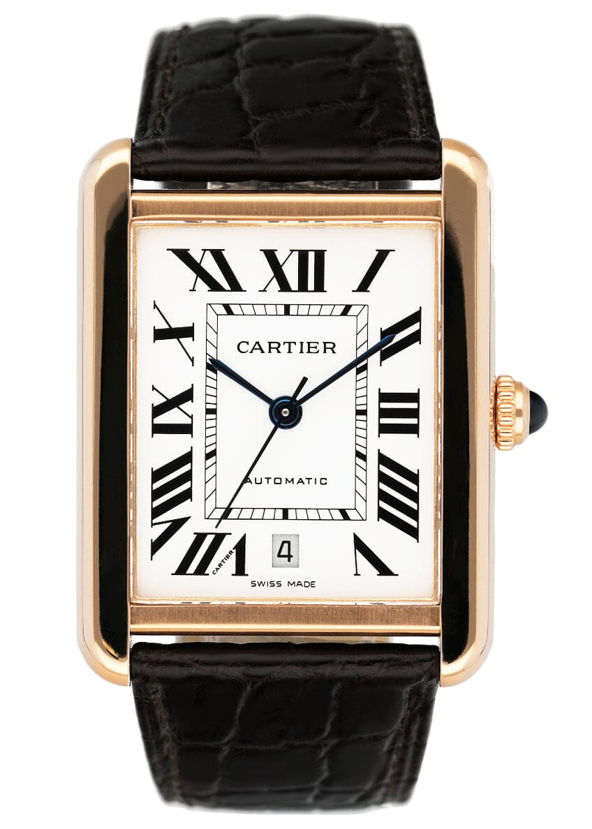 Cartier Tank Solo XL W5200026 18K Rose Gold Mens Watch Box – Phigora