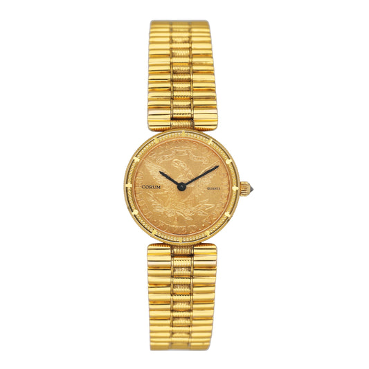 Corum $5 Coin Eagle-Liberty 4730156 18K Yellow Gold Ladies Watch Box Papers
