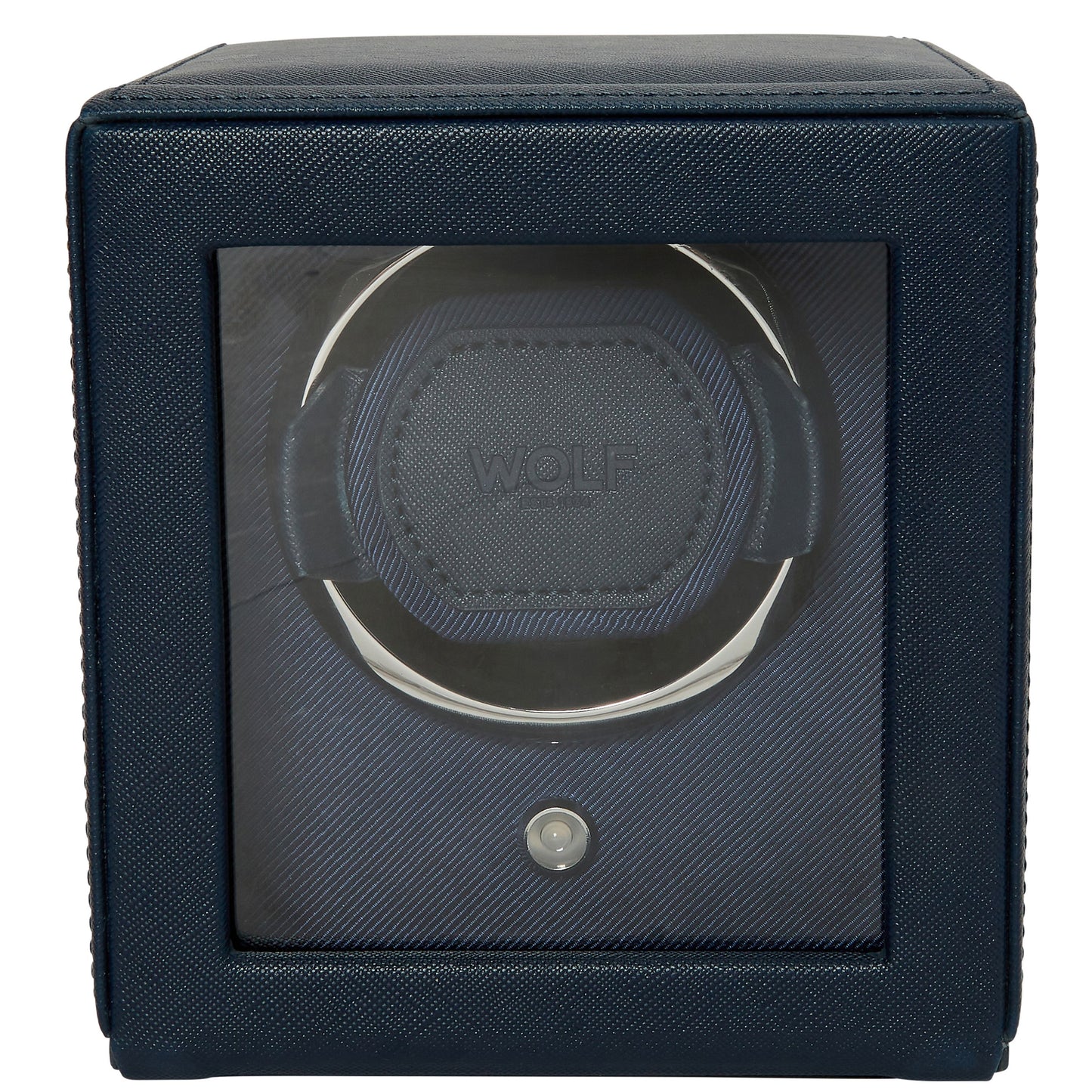 Cub Single Watch Winder with Cover - Navy