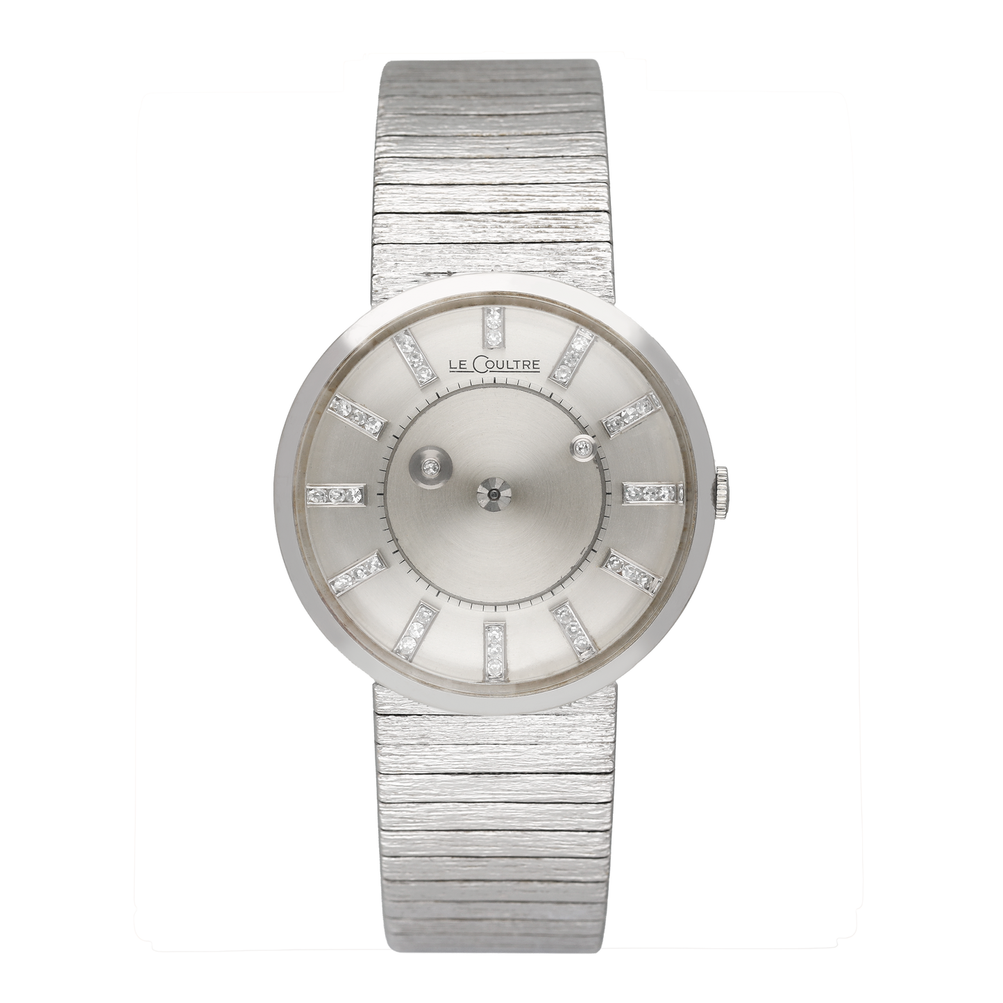 Jaeger-Lecoultre Vintage Diamond Mystery Dial 14K White Gold Watch - Watches