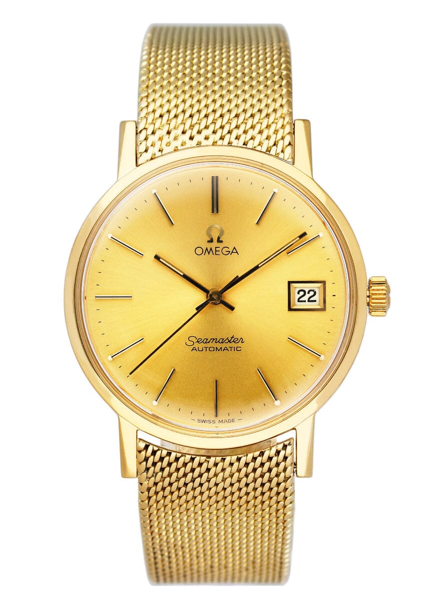 Omega Seamaster 18K Yellow Gold Men's Watch with Papers – Phigora