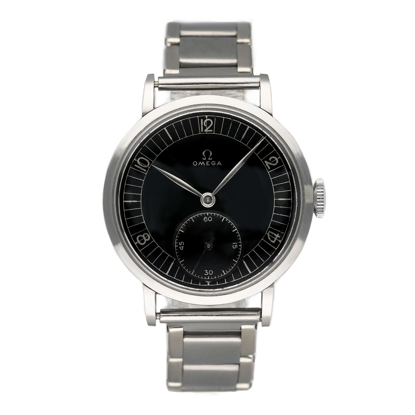 Omega Vintage Black Dial Mens Watch