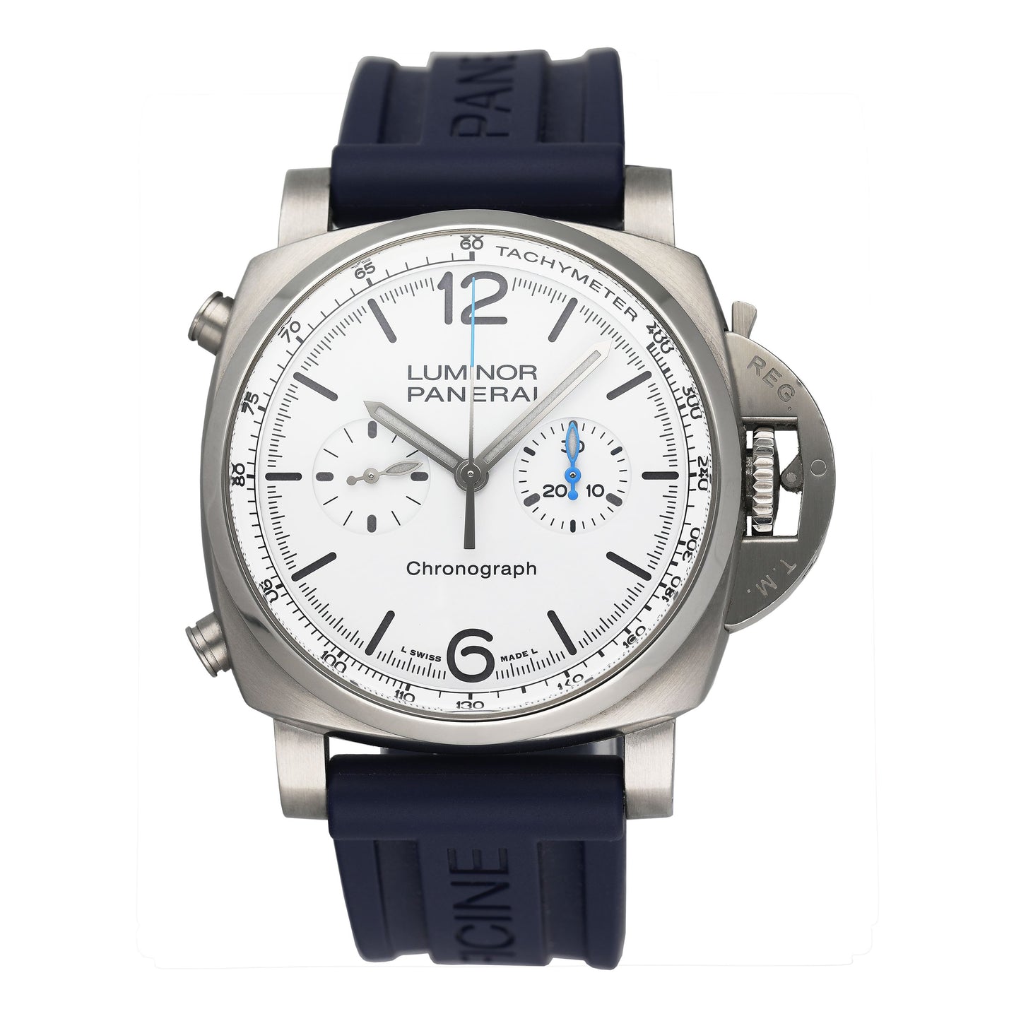 Panerai Luminor Chrono PAM01218 White Dial Mens Watch With Box - Watches
