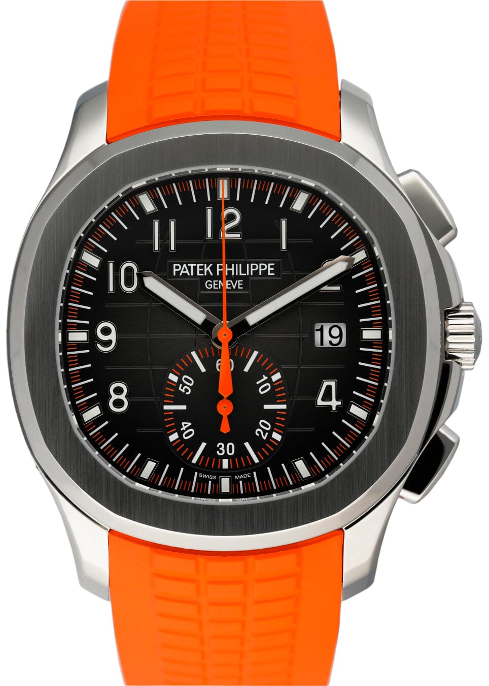 Patek Philippe 5968A Aquanaut Chronograph Orange Strap Mens Watch