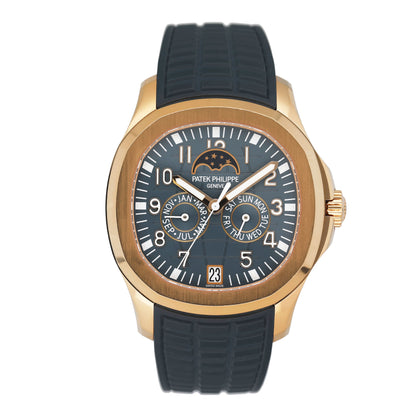Patek Philippe Aquanaut 5261R-001 Annual Calendar Blue Dial Rose Gold Mens Watch Box Papers