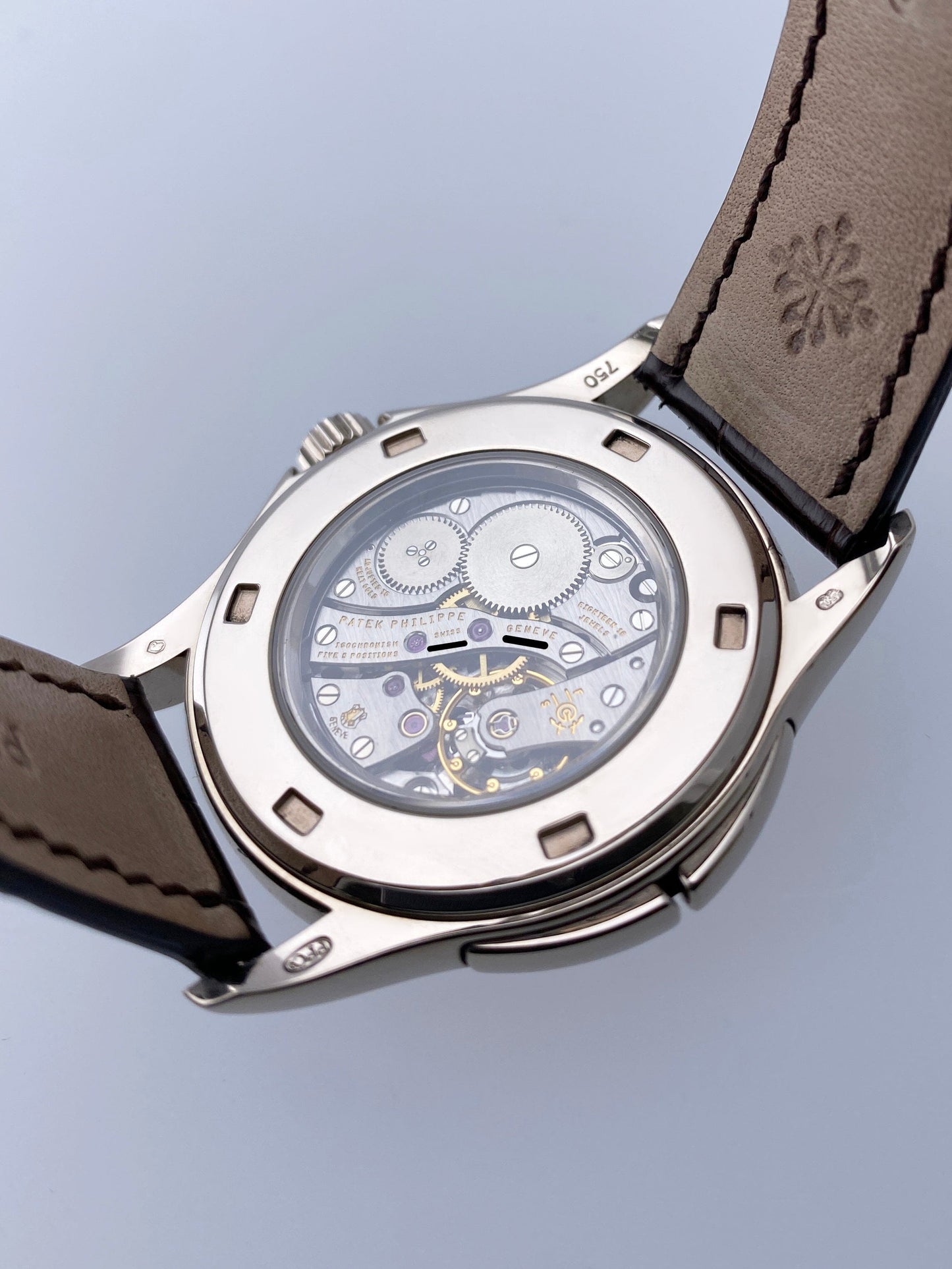 Patek Philippe Calatrava Travel Time 5134G 18K White Gold Mens Watch