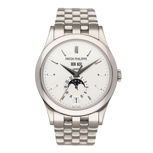 Patek Philippe Complications 5396G Silver Dial Mens Watch Box Papers