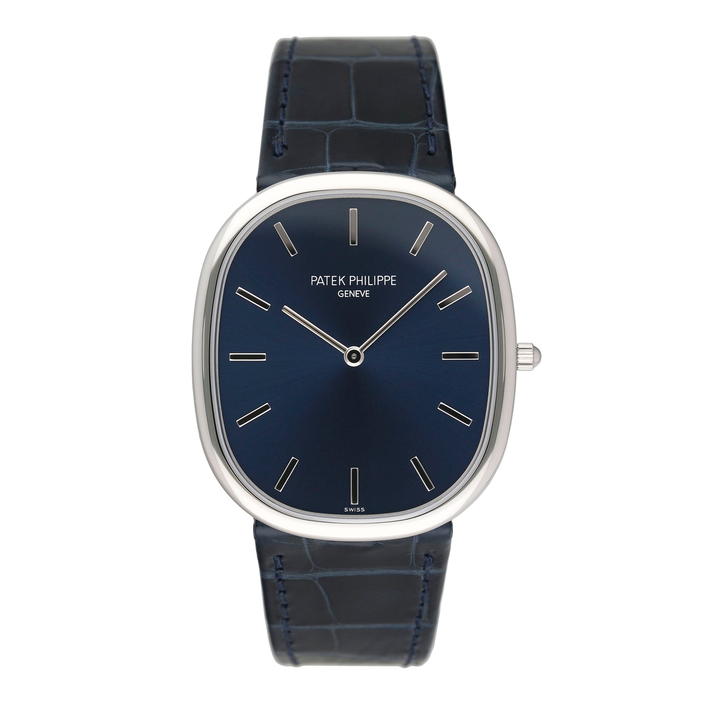 Patek Philippe Golden Ellipse 5738P-001 Blue Dial Mens Watch Box Papers