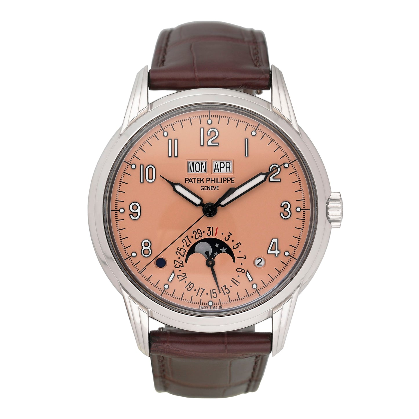 Patek Philippe Grand Complications 5320G Salmon Dial Mens Watch Box Papers