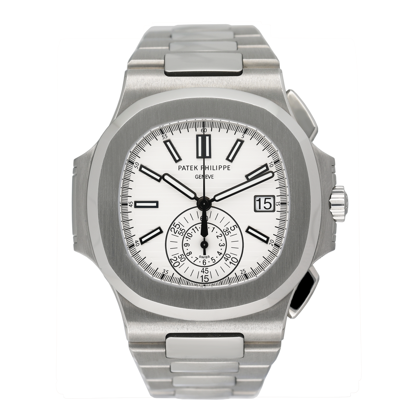 Patek Philippe Nautilus 5980/1A-019 White Dial Mens Watch Box Papers - Watches