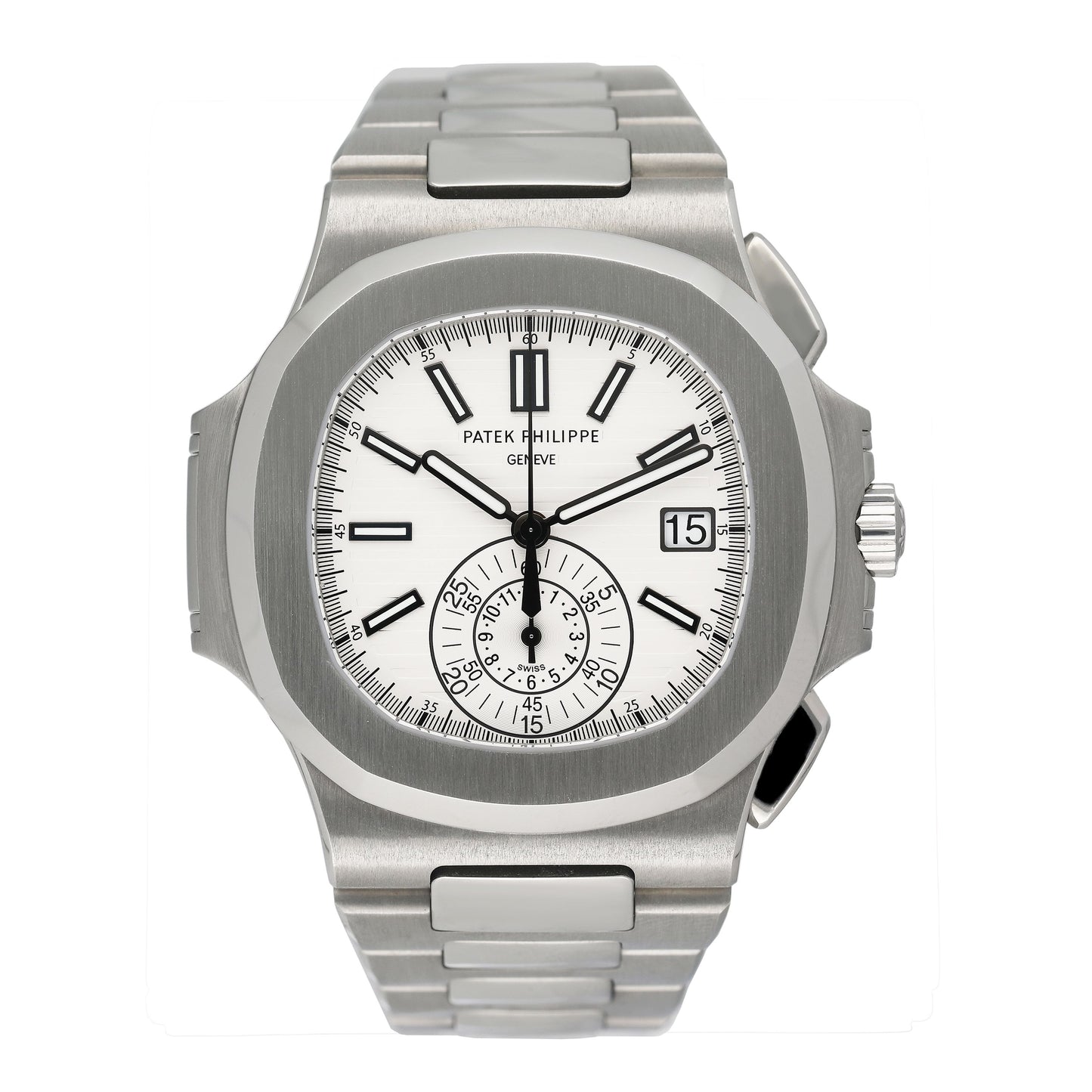 Patek Philippe Nautilus 5980/1A-019 White Dial Mens Watch Box Papers - Watches