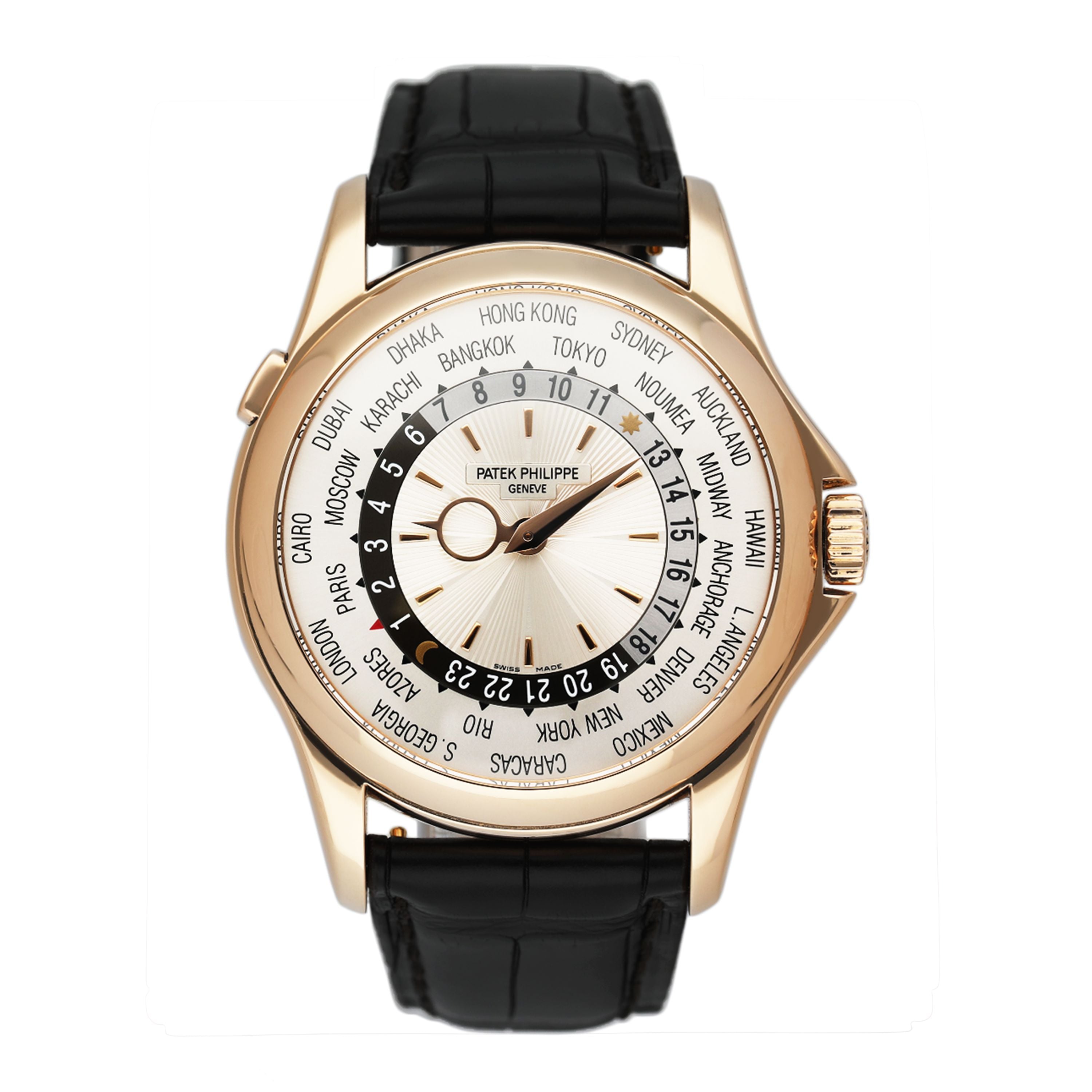 Patek Philippe World Time 5130R 18K Rose Gold Mens Watch – Phigora