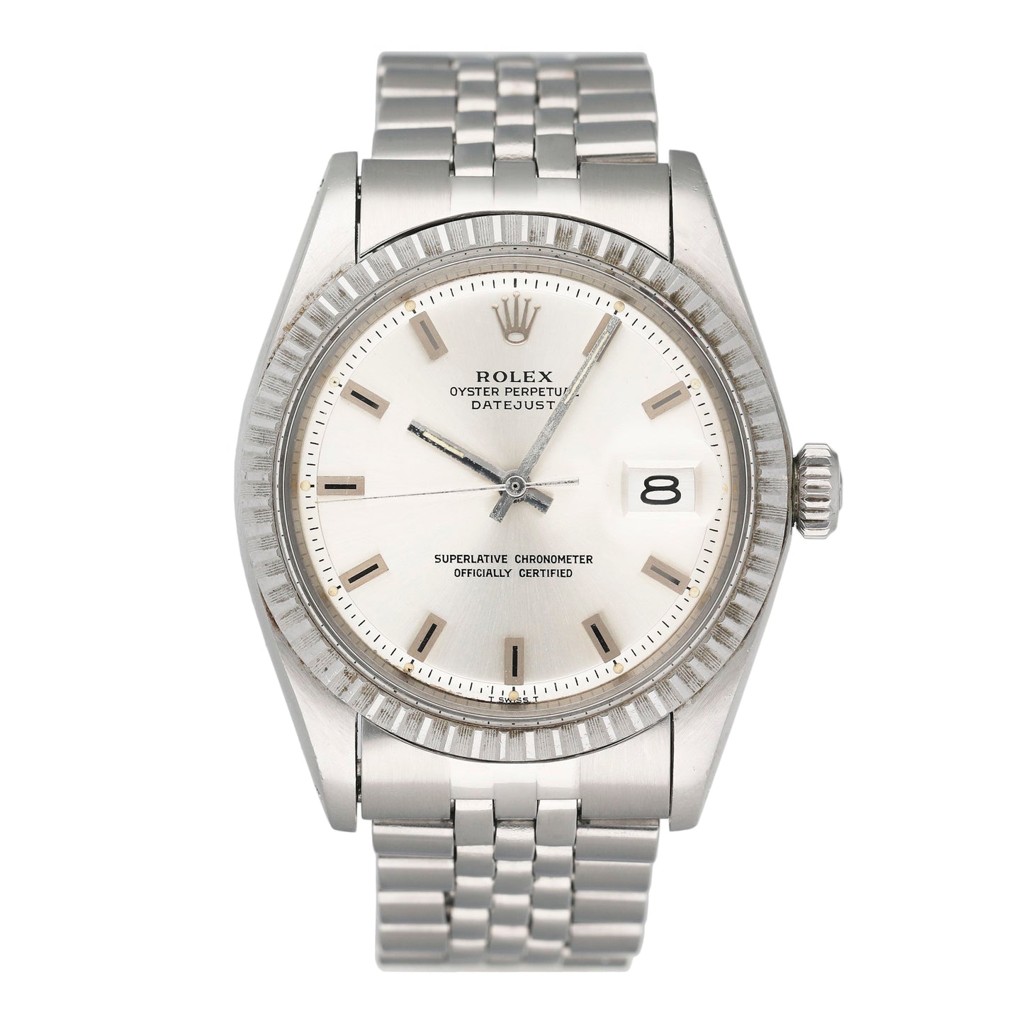 Rare Rolex Datejust 1603 Silver Prototype Dial Stainless steel Mens Watch
