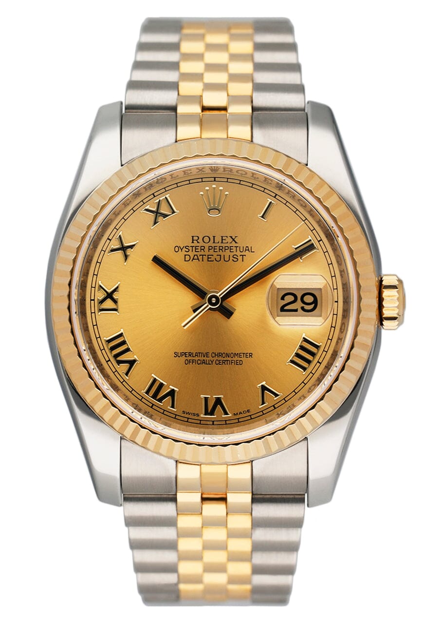 Rolex純正　116233 Rolex Datejust 116233 Roman Champagne Dial Mens Watch Box Papers