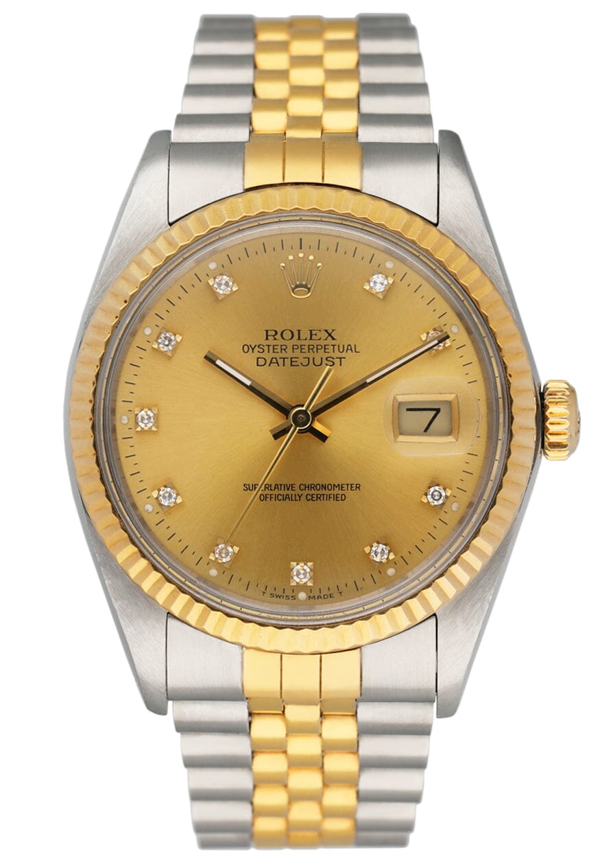Rolex Datejust 16013 Diamond Dial Mens Watch – Phigora